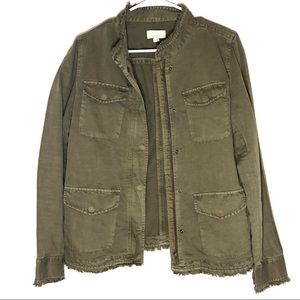 LOFT Utility Fringe Moto Jacket Size S